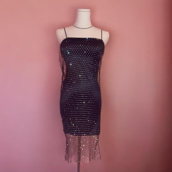 Bear Dance Black Beaded Mini Dress - Picture 3 of 7